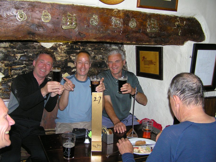 A few bevy's in the Ship Inn, Porlock.